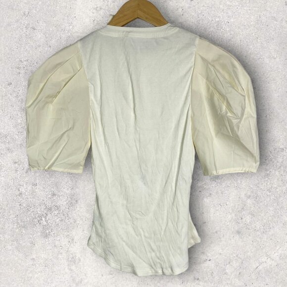 NEW Ulla Johnson Blair Top Eclipse White Size P or XS Puff Shoulder Blouse Boho - Picture 5 of 11